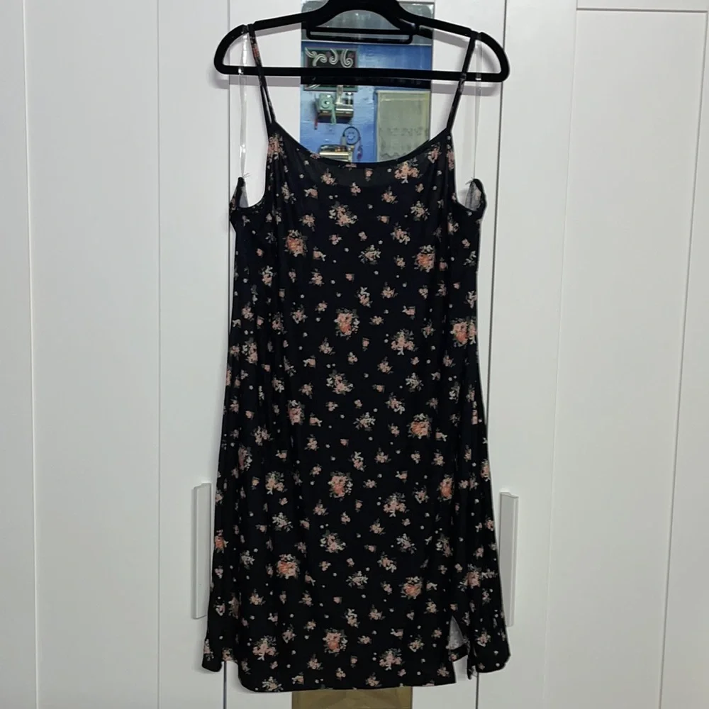 NWOT Ultra Flirt Midi Dress W/ Cardigan - Black Floral - Size 2X - Picture 4 of 7